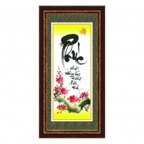 Tranh thư pháp vẽ tay chữ - PHÚC -